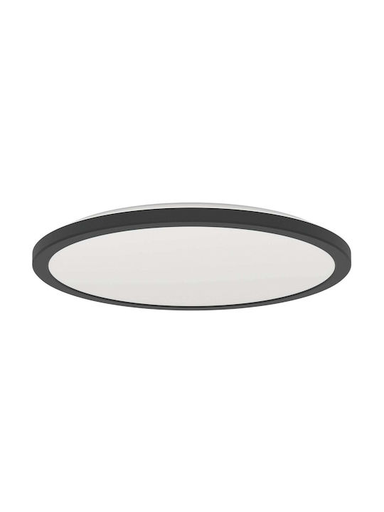 Eglo Rovito-z Ceiling Mount Light Bathroom Black with Integrated LED