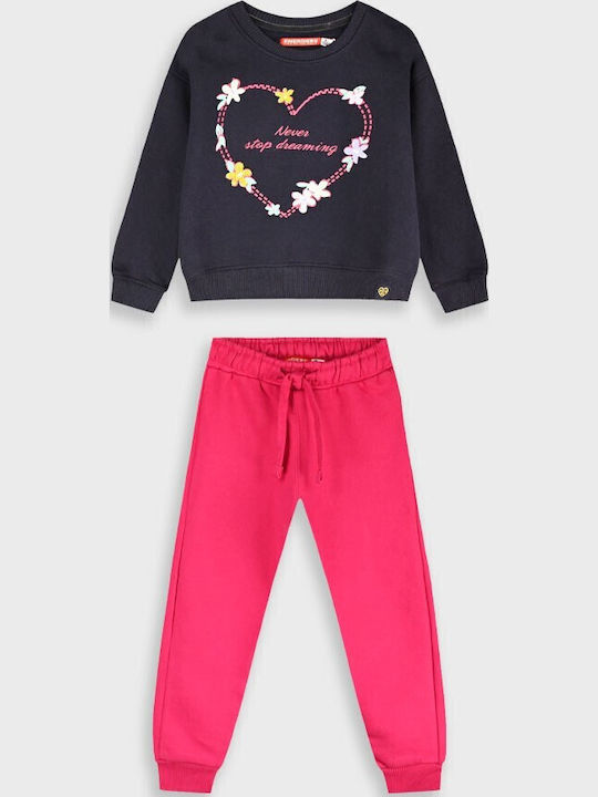 Kids Sweatpants Set Pink 2 Pieces