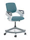 Desk Chair Clever with Armrests Blue 54x52x85cm