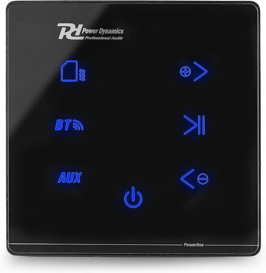 Eingebauter Audio-Verstärker Powerline A50b 20w Rms Bluetooth Usb Sd Schwarze Power Dynamics