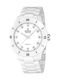Festina Дамски Часовник 38мм Кварцов с Бяла Керамична Верижка