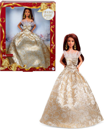 Barbie Holiday 2025 Кестенява коса Колекционерска Кукла за 6+ години+ години