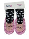 Minissa Kinder Haussocken Pink-Black