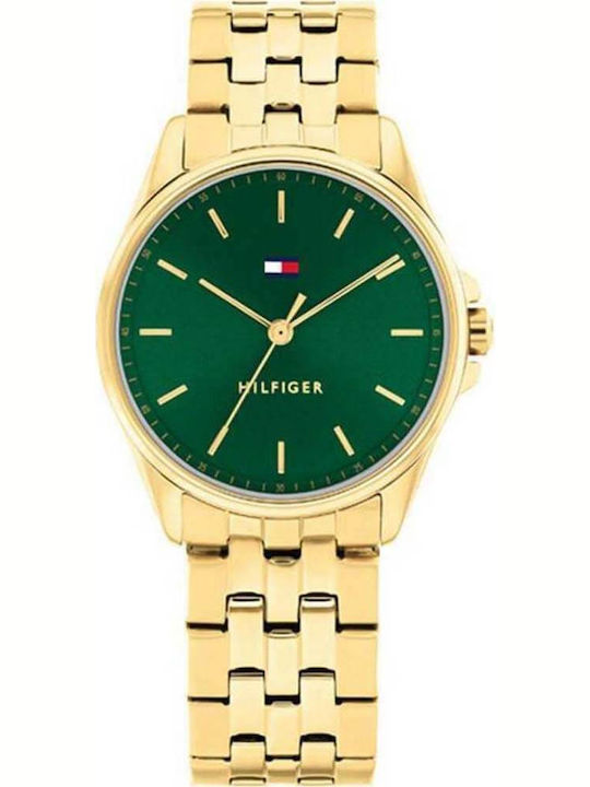 Tommy Hilfiger Jade Γυναικείο Ρολόι 29mm Μπαταρίας με Χρυσό Μεταλλικό Μπρασελέ