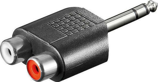 Μετατροπέας 6.3mm Male Rca 2x Female