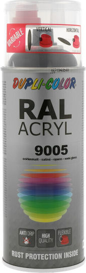 Dupli Color Σπρέι Αστάρι Ακρυλικό Υψηλής Θερμοκρασίας με Σατινέ Εφέ Μαύρο 9005 400ml