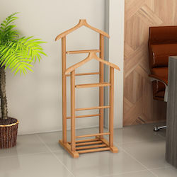 Aithrio Floor Garment Rack made of Wood Beige 48x35x120cm