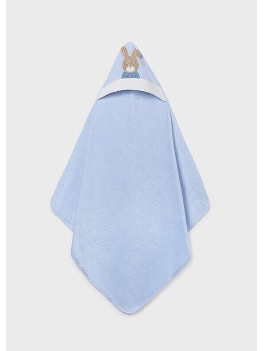 Mayoral Hooded Baby Bath Towel Sky Blue