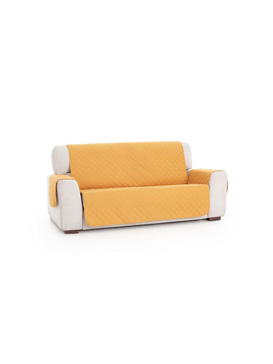 Sofazip Ελαστικό Κάλυμμα Πολυθρόνας Mustard-ivory 55εκ.