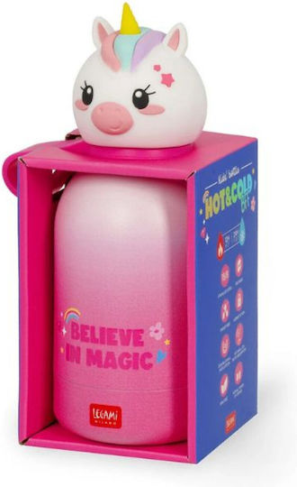 Legami Milano Kids Water Bottle Thermos Unicorn Stainless Steel Kids Bottle 310ml