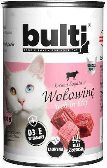 Bult Hrană Umedă pentru Pisici cu Carne de vită 400gr