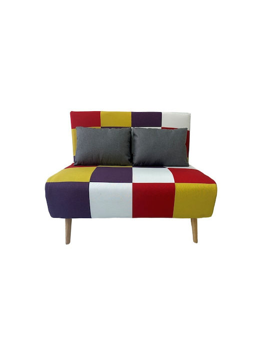 Sara Patchwork Διθέσιος Καναπές Κρεβάτι Πολύχρωμος 134x80x84εκ. 3880O156