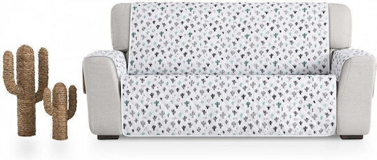 Sofazip Elastische Abdeckung für Zweisitziges Sofa Weiß 110εκ. 1Stück SZMATCACTUS