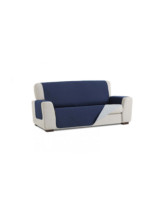 Sofazip Ελαστικό Κάλυμμα Τριθέσιου Καναπέ Navy Blue-grey 160εκ.
