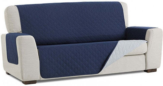 Sofazip Elastic Cover for Three Seater Sofa Navy Blue-grey 160εκ. 1pcs SZMATBLMGRI