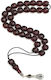 Roloi Komboloi Graven Mastic Worry Beads with 33 Beads Burgundy 32cm