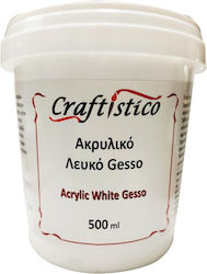 Craftistco Acrylfarbe Weiß Gesso 500ml Cro500ge