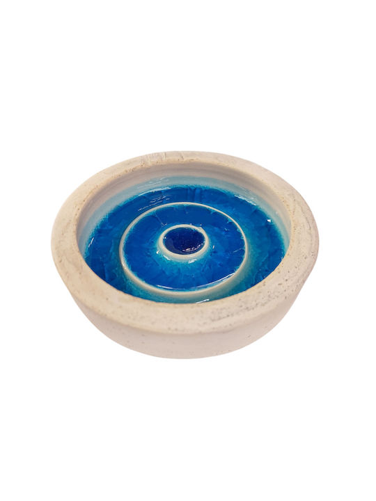 Handgefertigter Keramischer Aschenbecher Tabakbecher Türkis Weiß Runder Doppel Augen 11 Cm Handgefertigter Keramischer Aschenbecher Tabakbecher Türkis Weiß Runder Doppel Augen 11 Cm