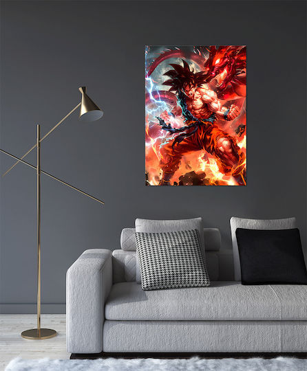 Πίνακας Καμβά Dragon Ball Goku In Heat Battle Knv2708 45cm X 65cm