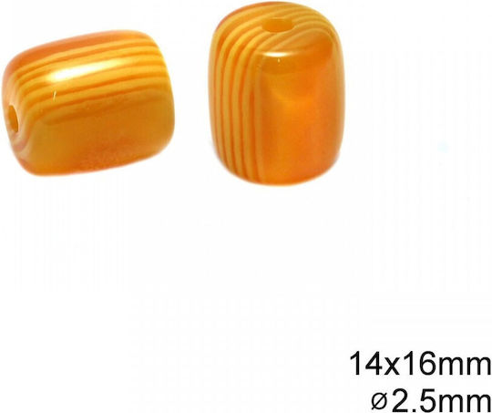 Χάντρες Μπεγλέρι-κομπολόι Πορτοκαλί 14x16mm 20τμχ