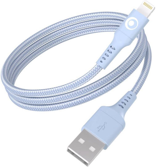 Bigben Connected Usb-A/Lightning 2.4A Fastcharge 12W Cablu De Transfer Și Încărcare 1.2M Albastru