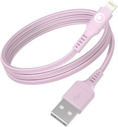 Bigben Connected Usb-a/lightning 2.4a Fastcharge 12w 1.2m Charging Transfer Cable Pink
