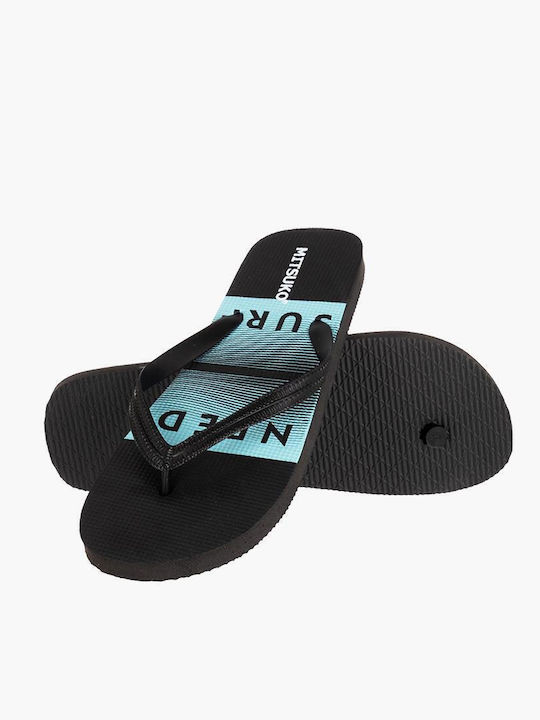Mitsuko Slapi Bărbați Flip Flops Negri