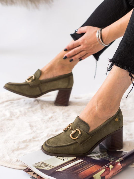Women's Loafers in Green Color