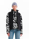 Women's Puffer Jacket for Winter with Hood Black