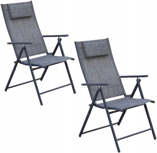 Gartenstühle Grau 2 Stück 57x68x106 cm Gartenstühle Grau 2 Stück 57x68x106 cm