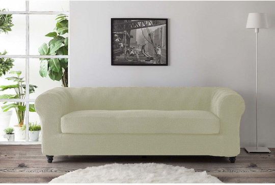 Sofazip Chesterfield Husă Elastică Fotoliu Ivory 1buc SZCHSPTBEJ