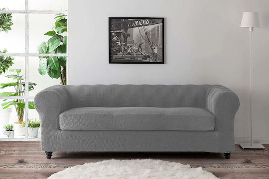 Sofazip Chesterfield Husă Elastică Fotoliu Gri deschis 1buc SZCHSPTGRIDESCHIS