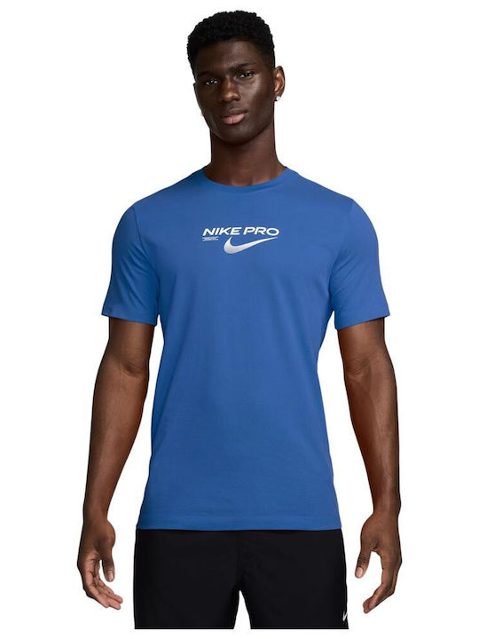 Nike Pro Dri-Fit Спортна тениска Син