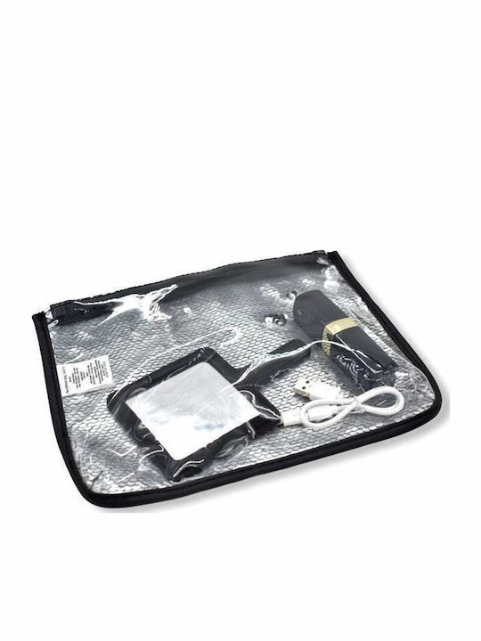 Transparent Toiletry Bag Sequin 58-003-1 Silver
