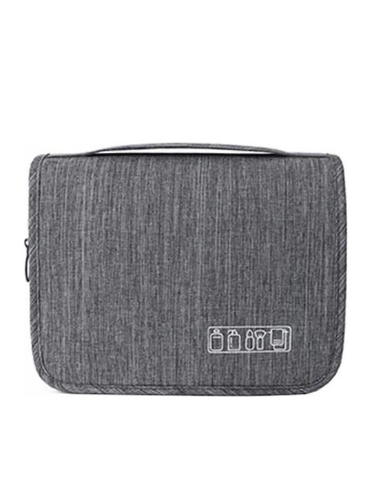 Foldable Toiletry Bag Organizer Cosmetic Cases 24x19x5 Cm Gray Aria Trade