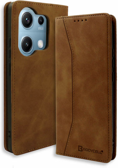 Bodycell Book Δερματίνης / Δερμάτινο Καφέ (Xiaomi Note 14S)