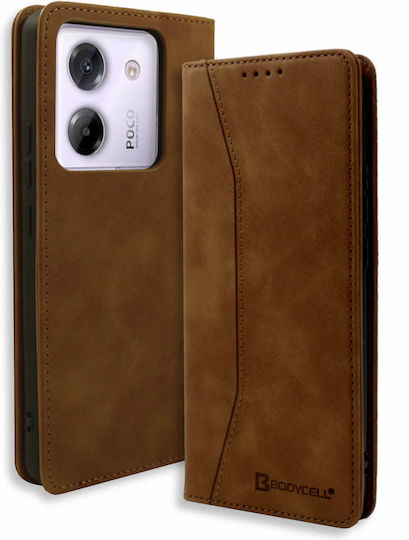 Bodycell Book Δερματίνης / Δερμάτινο Καφέ (Poco M7 Pro)
