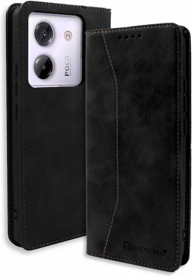 Bodycell Buchen Sie Synthetisches Leder / Leder Schwarz (Poco M7 Pro)