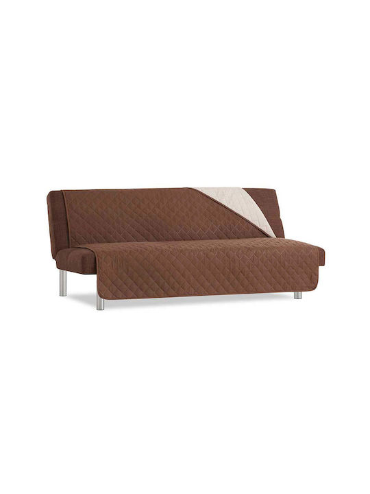 Sofazip Ελαστικό Κάλυμμα Τετραθέσιου Καναπέ Brown-beige 200εκ.