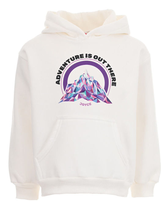 Joyce Kids Sweatshirt with Hood White