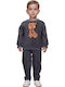 Kids Sweatpants Set Anthracite 2pcs Alert Danger