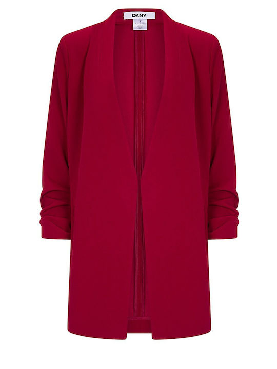DKNY Blazer pentru femei Sacou Burgundy