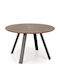 Houston 1875 Round Table Dining Room Wooden Black, Walnut 74x74cm