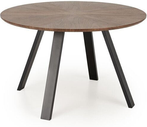 Houston 1875 Round Table Dining Room Wooden Black, Walnut 74x74cm