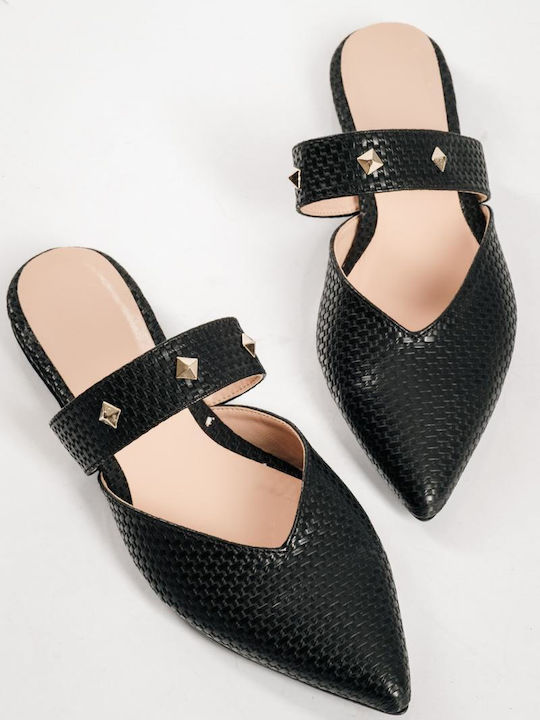 Flat Mules σε Μαύρο Χρώμα