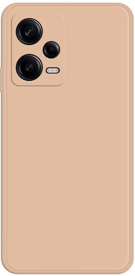 Imitation Liquid Umschlag Rückseite Silikon Orange (Redmi Note 12 Pro / Poco X5 Pro)