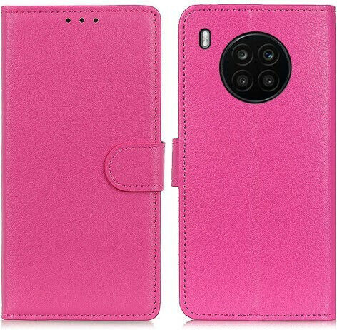 Wallet Piele artificială Fuchsia (Huawei Nova 8i / Honor 50 Lite)