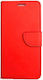 Wallet Piele artificială Roșu (TCL 30 / 30+ / 30 5G - TCL 30 / 30+ / 30 5G)