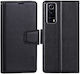 Brieftasche Synthetisches Leder Schwarz (Vivo Y76 5G / Y76s / Y74s)
