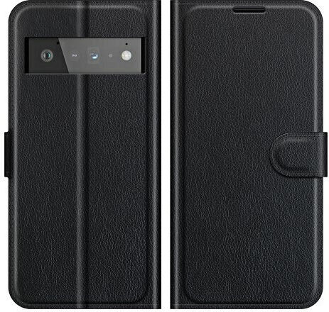 Suport Vizualizare Față Wallet Piele artificială Negru (Google Pixel 6 Pro)